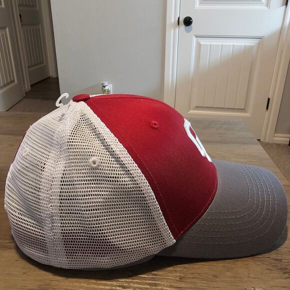 Oklahoma University Snapback Hat Cap Red Gray OU Boomer Sooners NCAA SEC Preppy - Picture 9 of 14
